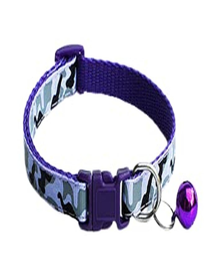 Pet Guard Adjustable Puppy and Cat Collars (Single Piece) Buckle Safety Neck Collar Strap with Bell Small Size for Cat (1Pcs Blue Color) - Image 3